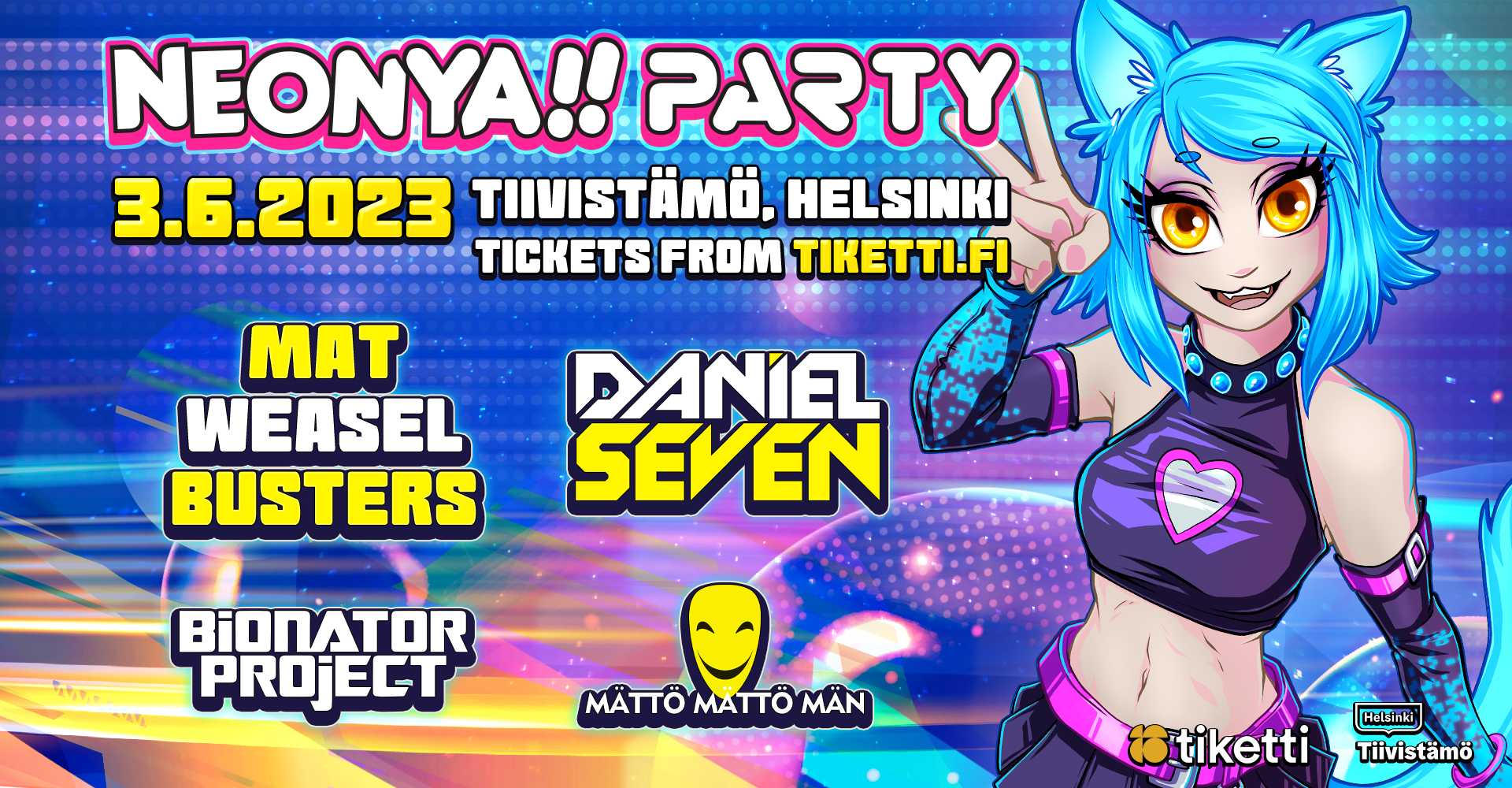Neonya!! Party: Hardcore Heat 3.6.2023 at Tiivistämö, Helsinki