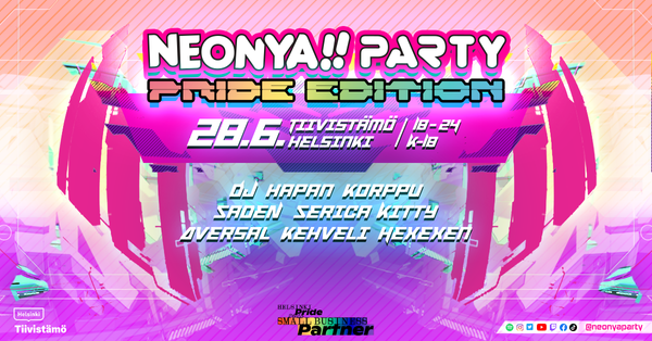 Neonya!! Party: Pride Edition 28.6.2023 at Tiivistämö, Helsinki