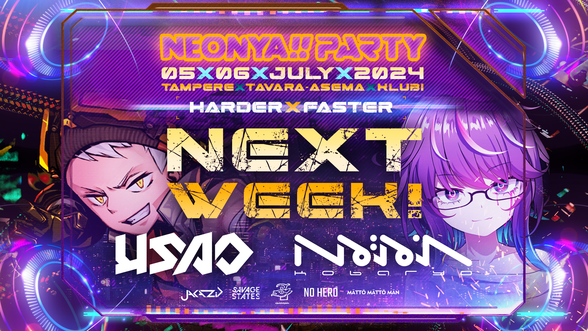 Only a week to go until HARDER X FASTER with USAO, Kobaryo & more!