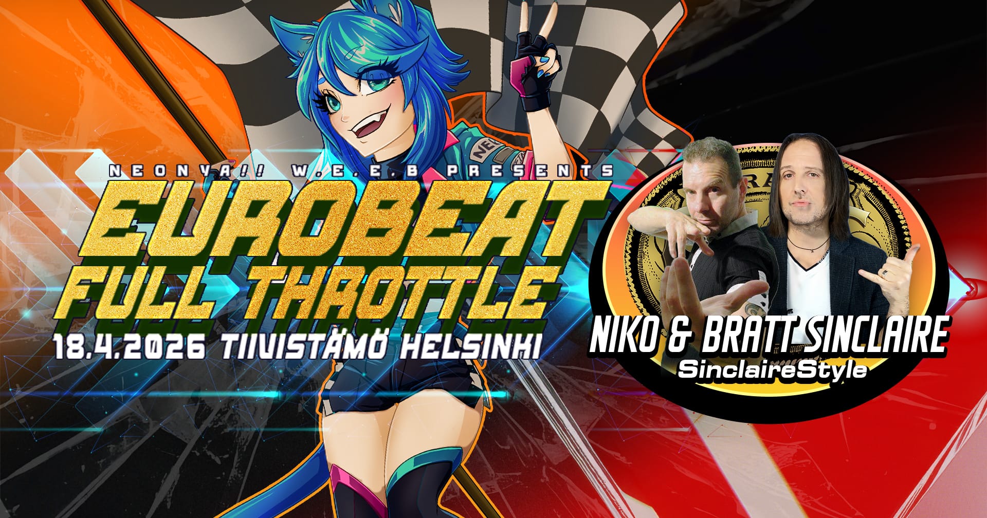 EUROBEAT: FULL THROTTLE 18.4.2026 at Tiivistämö, Helsinki