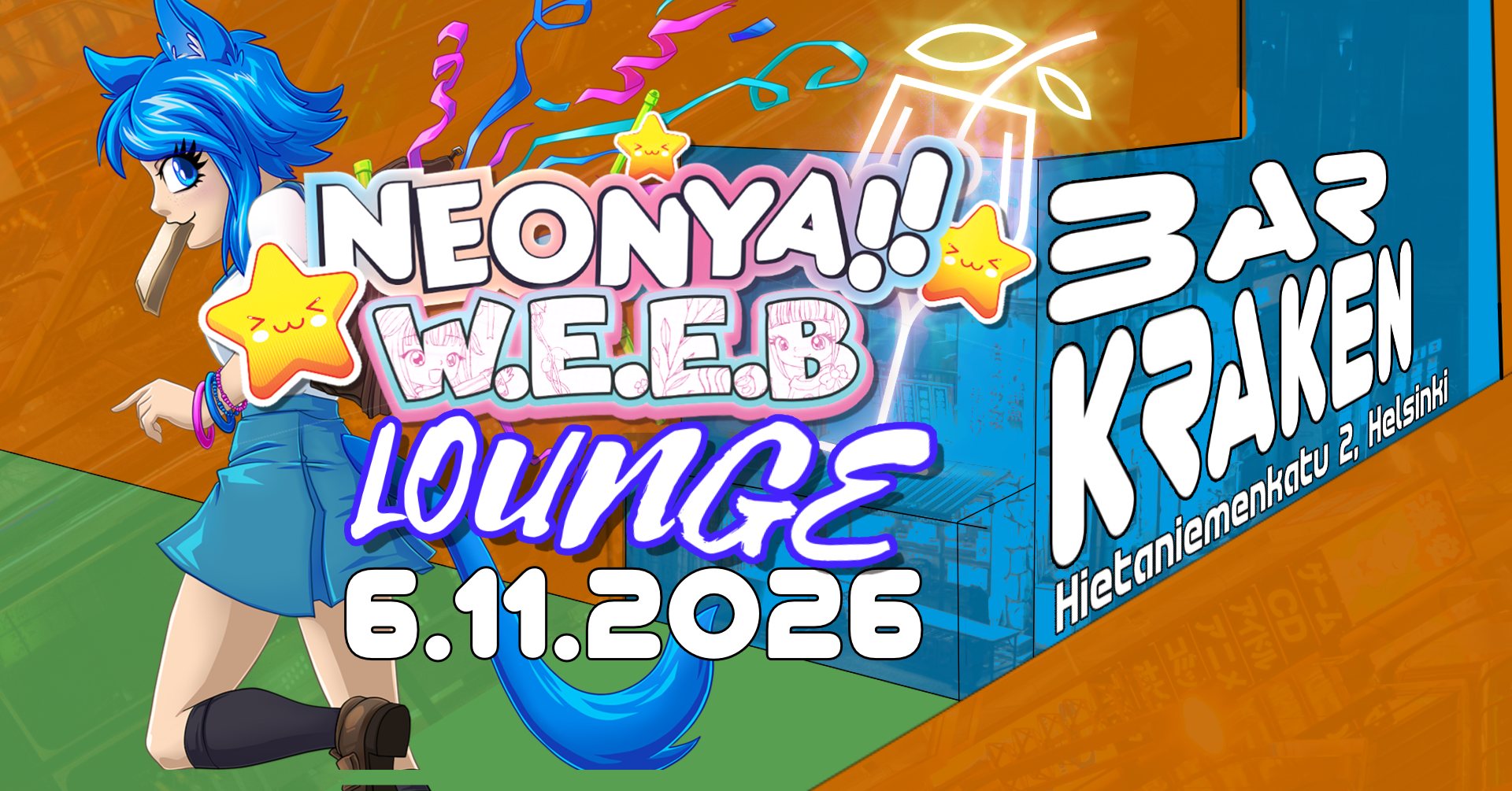 Neonya!! W.E.E.B Lounge 6.11.2026 at Bar Kraken, Helsinki